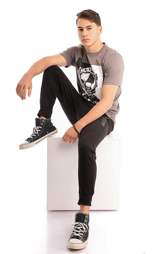 95471 Printed Astronaut Dark Grey Slip On Tee