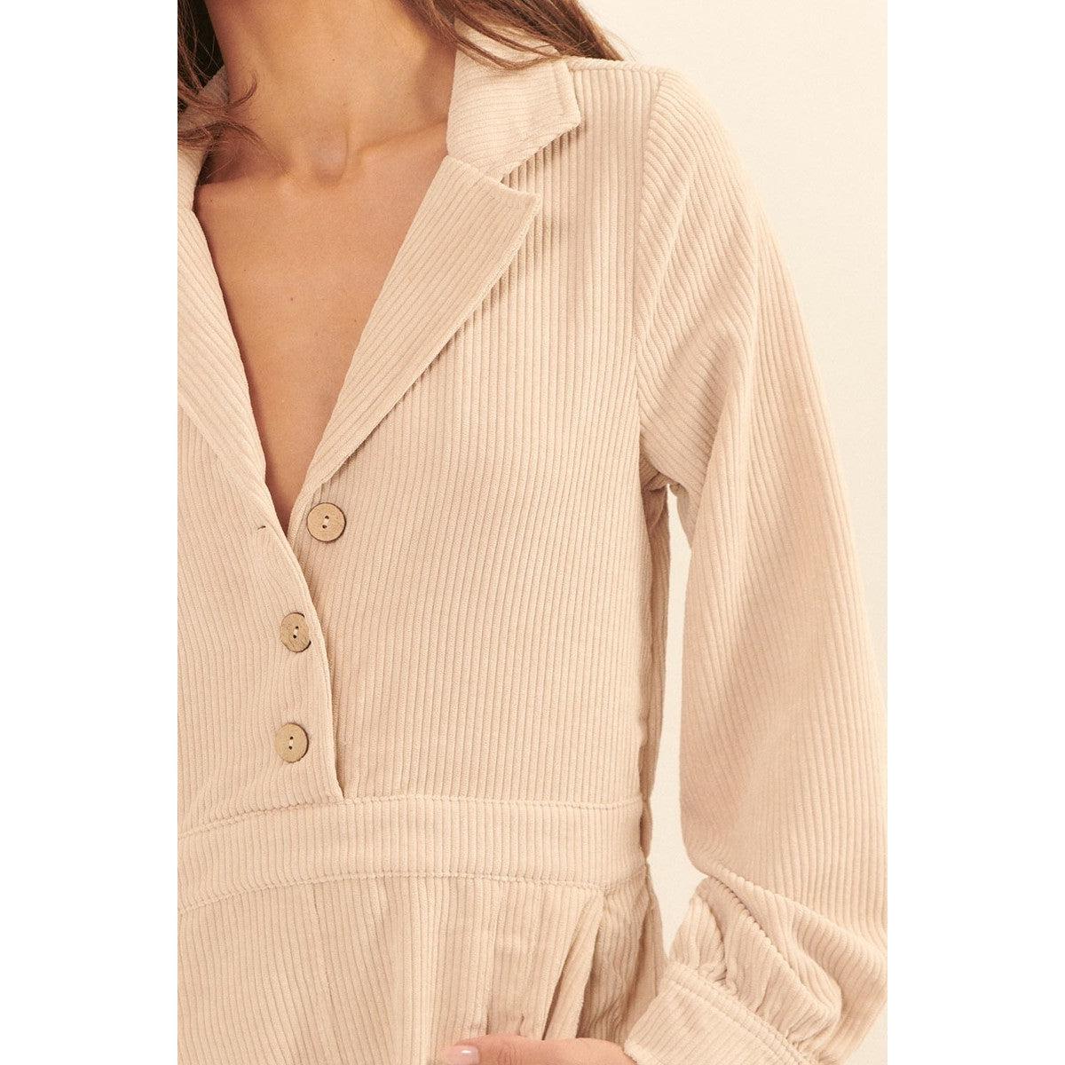 A Woven Corduroy Romper