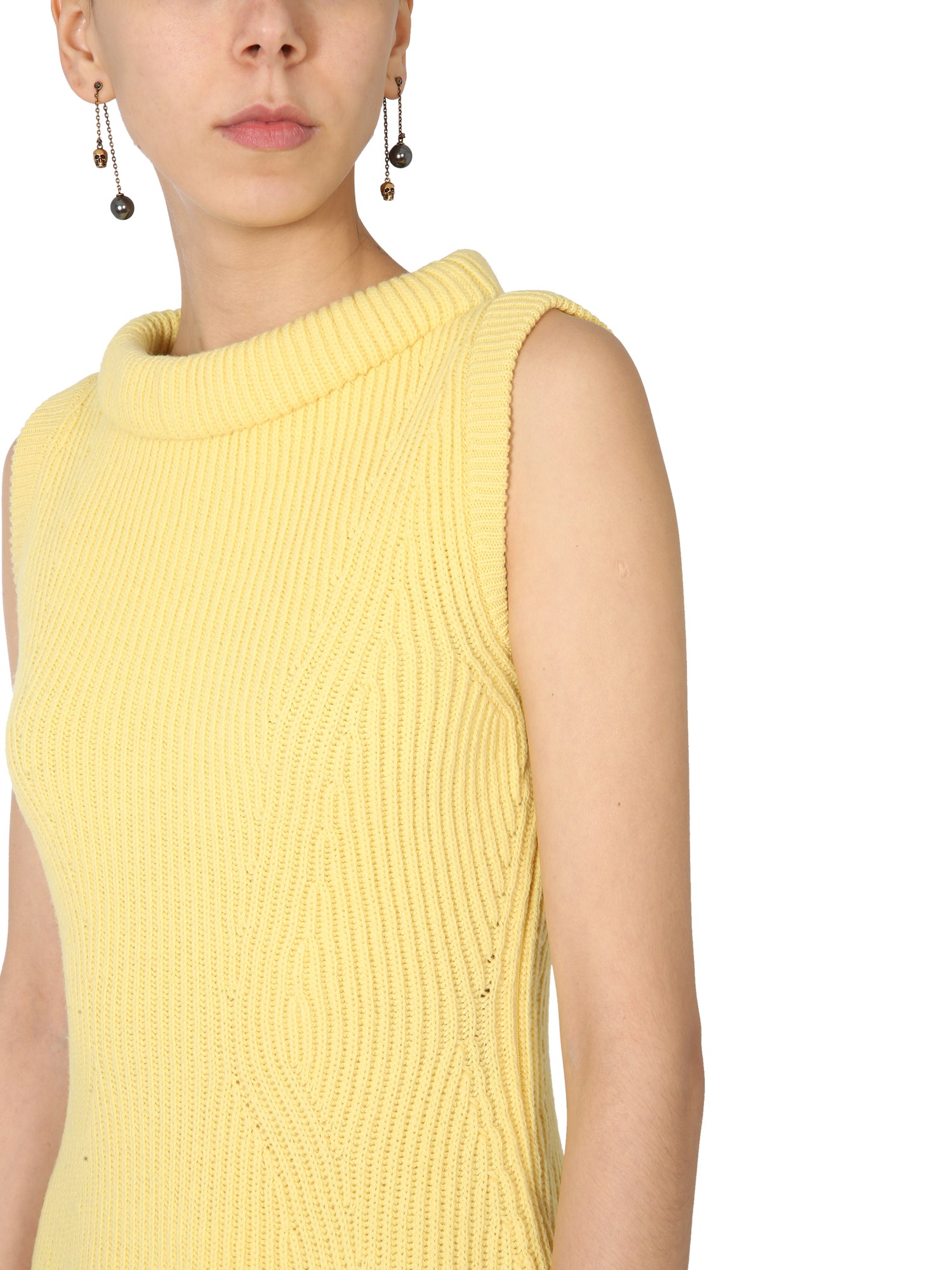 ALEXANDER McQUEEN    MINI WOOL KNIT DRESS