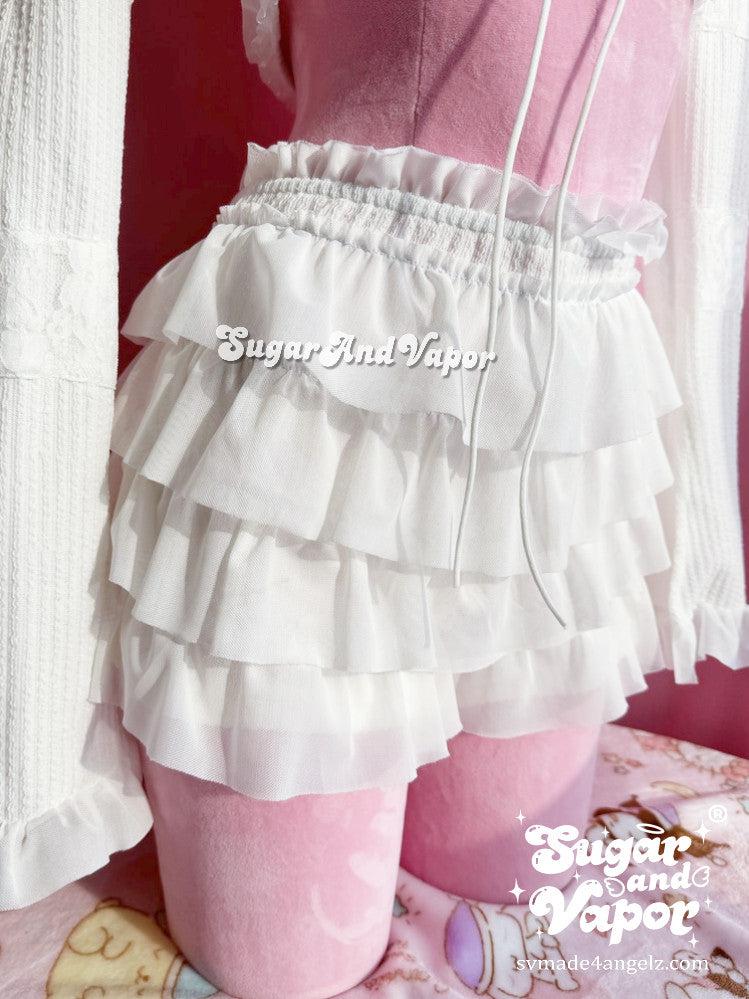 Angelic Cardigan Top + Ruffle Skort Set