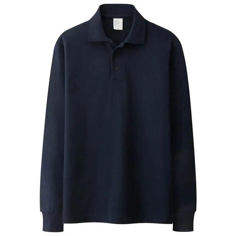 Autumn Solid Men Polos Shirts