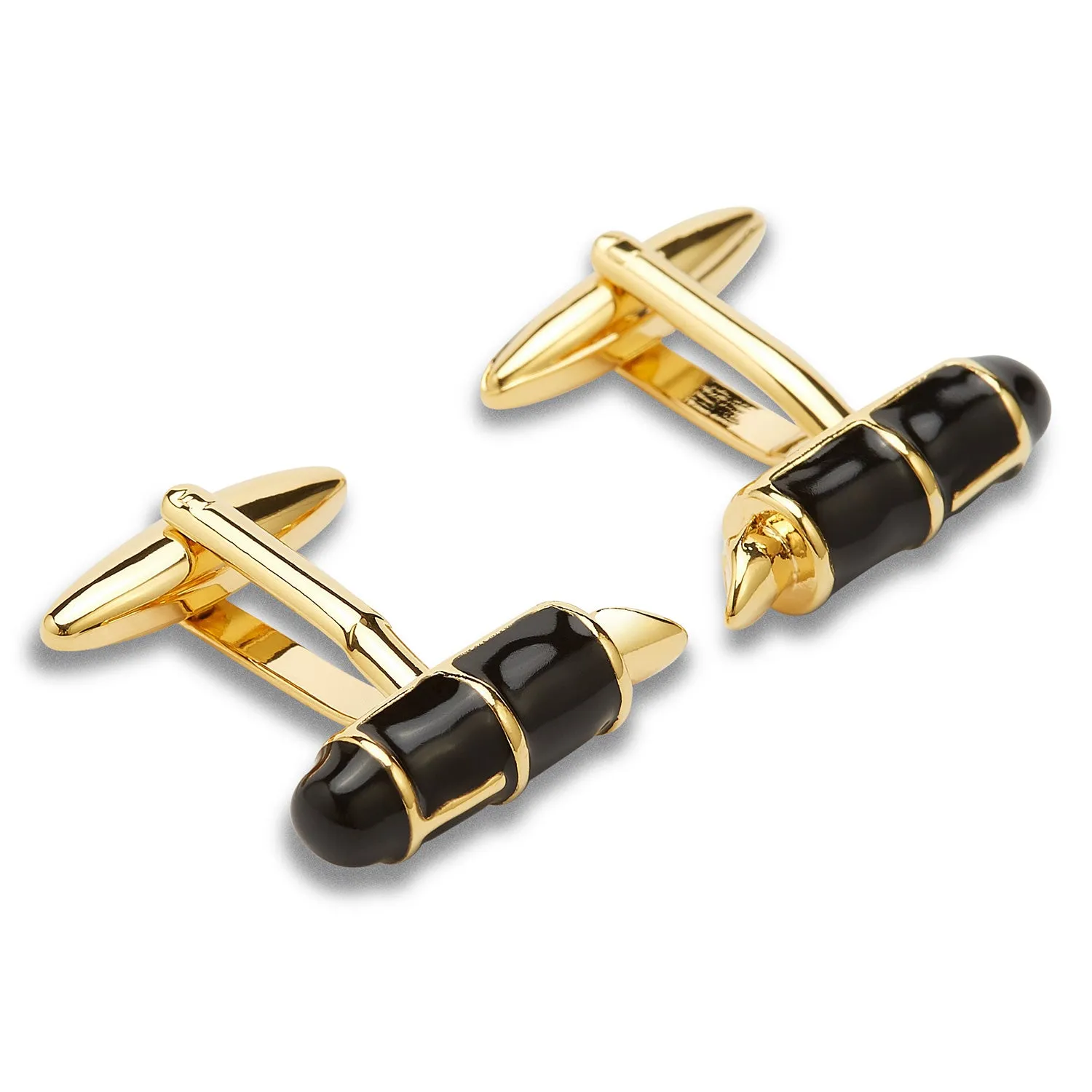 Black and Gold Fountain Pen Cufflinks