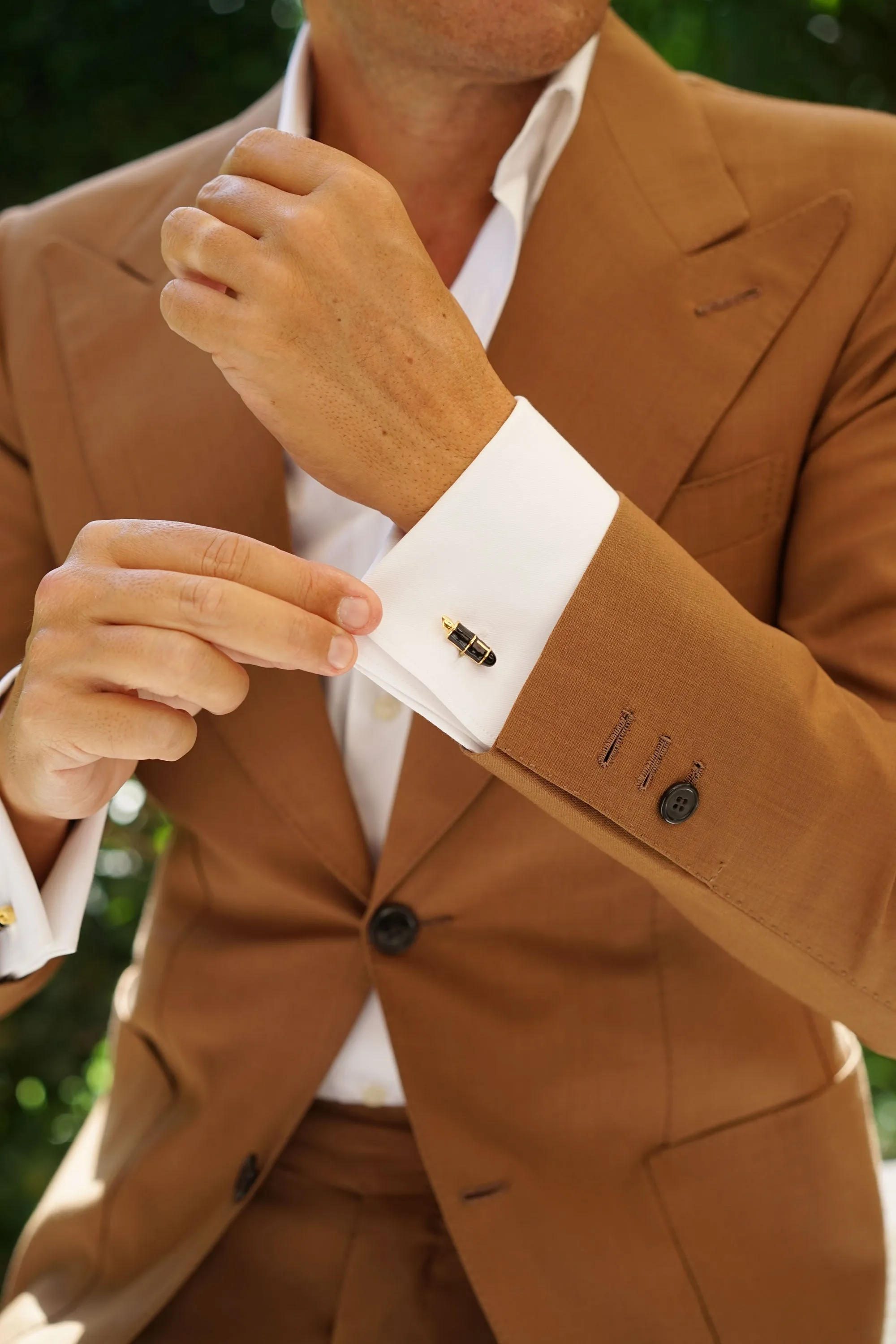 Black and Gold Fountain Pen Cufflinks