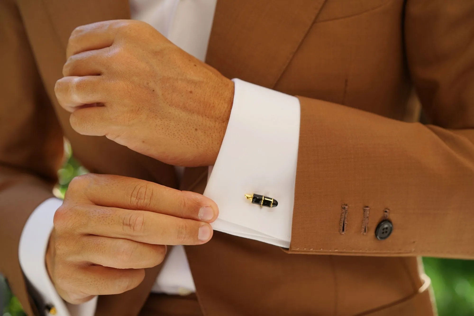 Black and Gold Fountain Pen Cufflinks