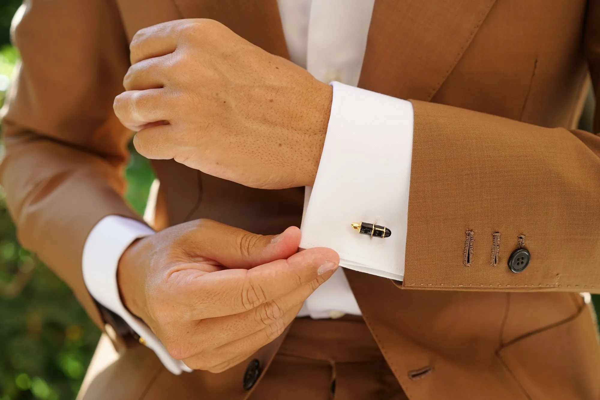 Black and Gold Fountain Pen Cufflinks