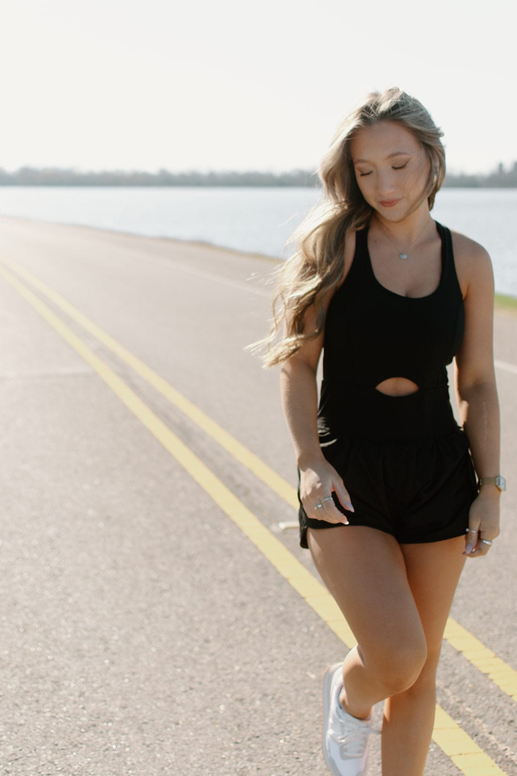 Black Sleeveless Athletic Romper