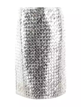 Bottega veneta women`s silver skirt