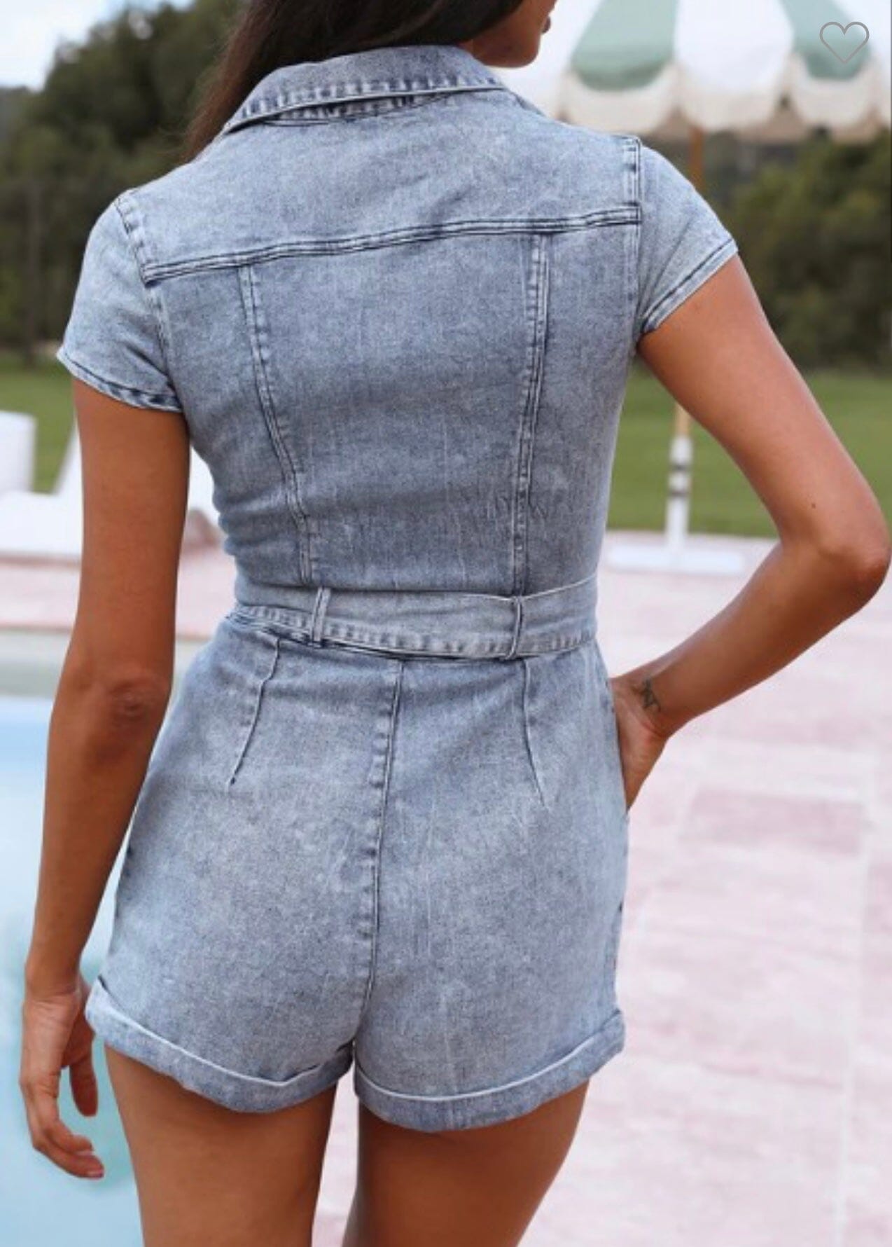 Broadway Denim Romper