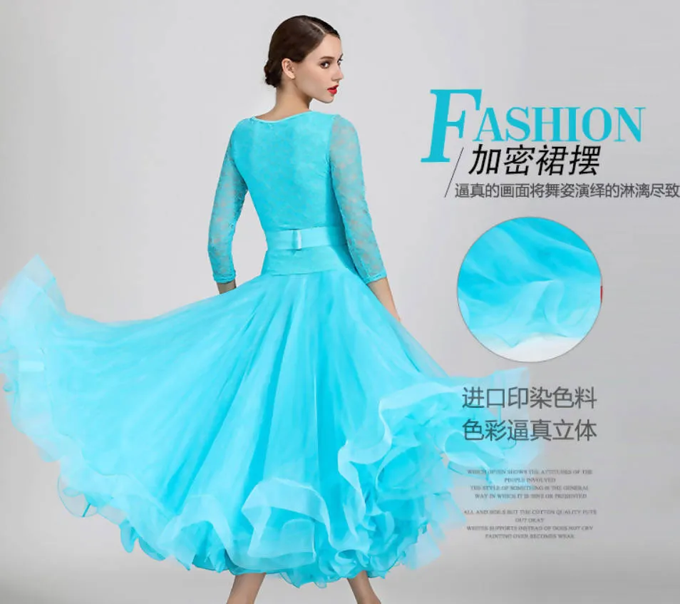 Cascade of Elegance Ballroom Dance Wear | 855