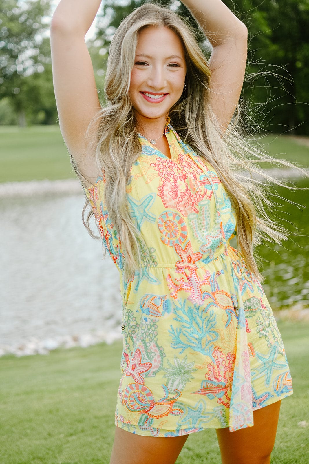 Ciebon Yellow Tropical Romper