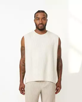 Common Knit Vest in White