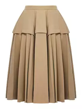 Compact cotton skirt