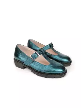 DOXY PETROL METALLIC GIRLY RUBBER FLATS