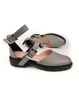 ELLIE GREY RUBBER FLATS