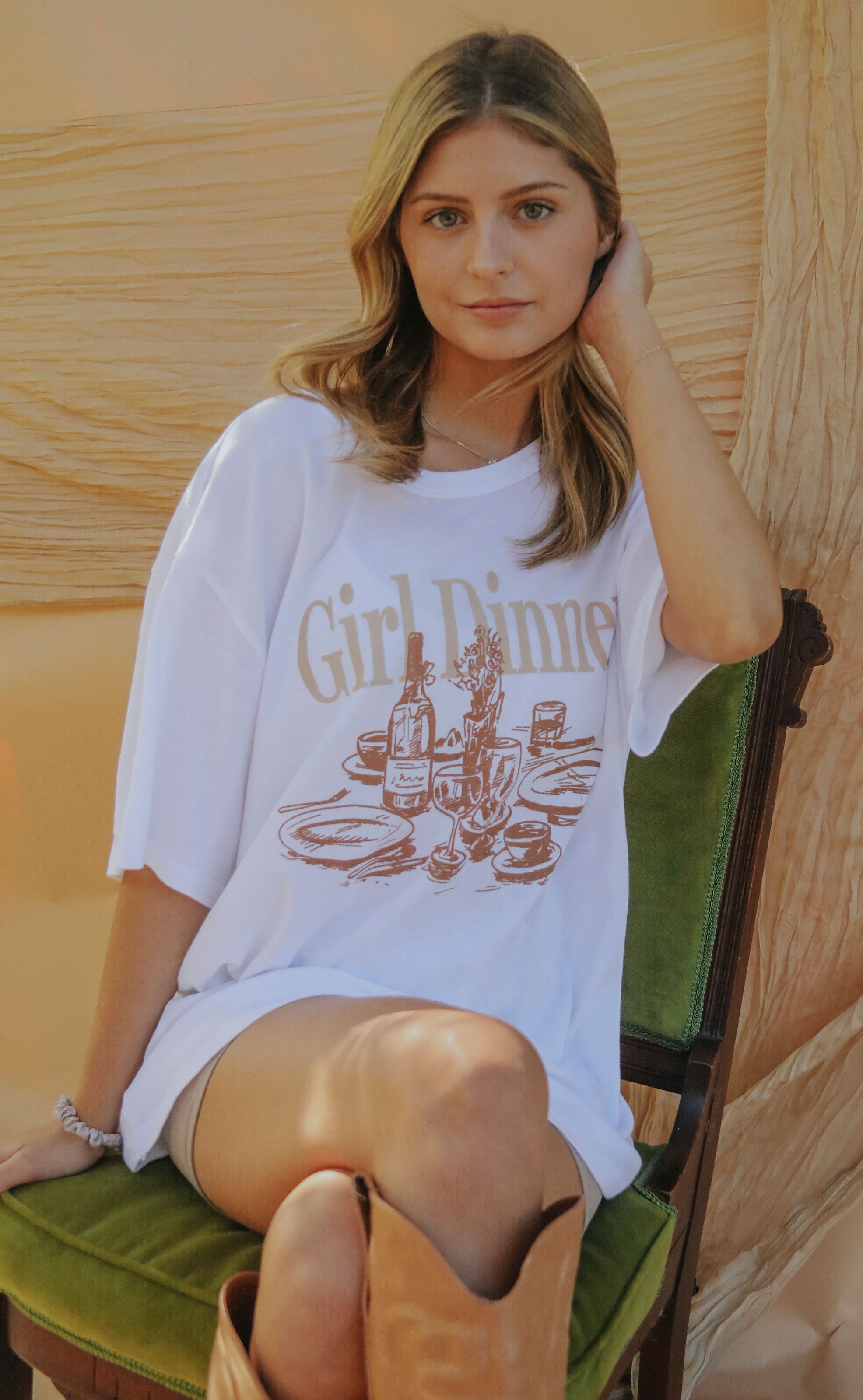 friday + saturday: girl dinner t shirt