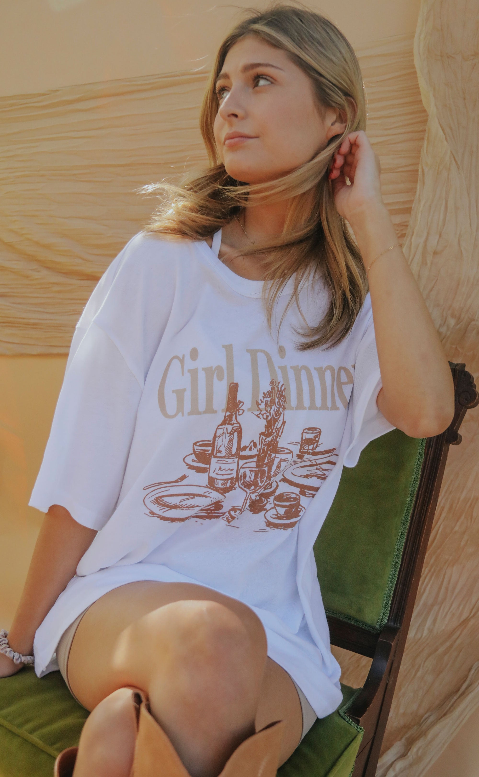 friday + saturday: girl dinner t shirt