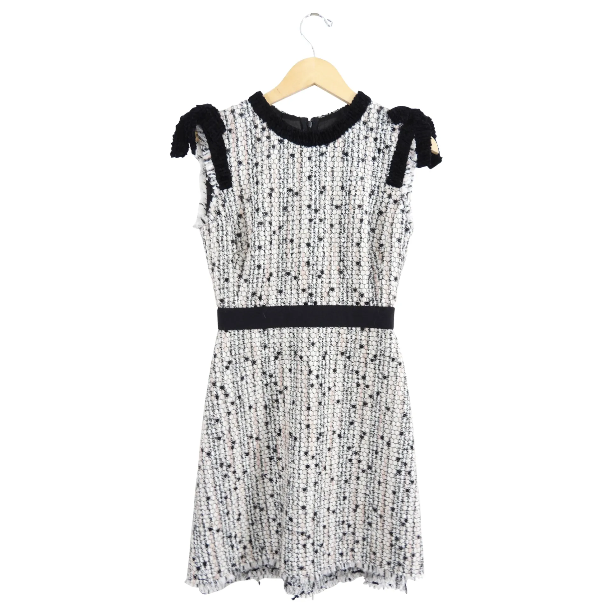 Giambattista Valli Tweed Dress with Sequin and Lace Hem - S (4)