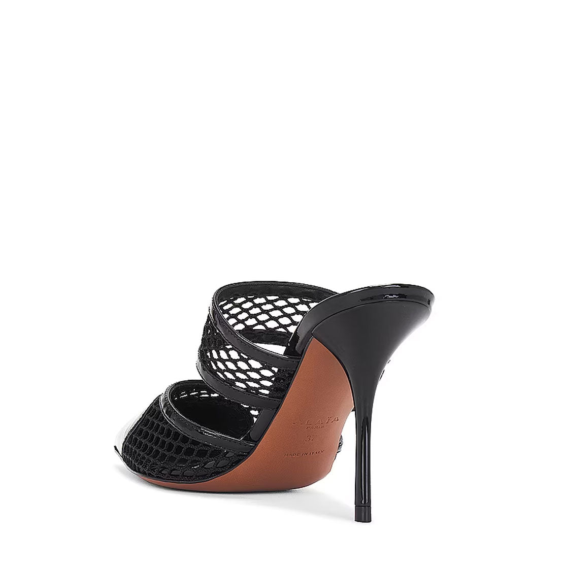 Heart 90 Mules Mesh, Black