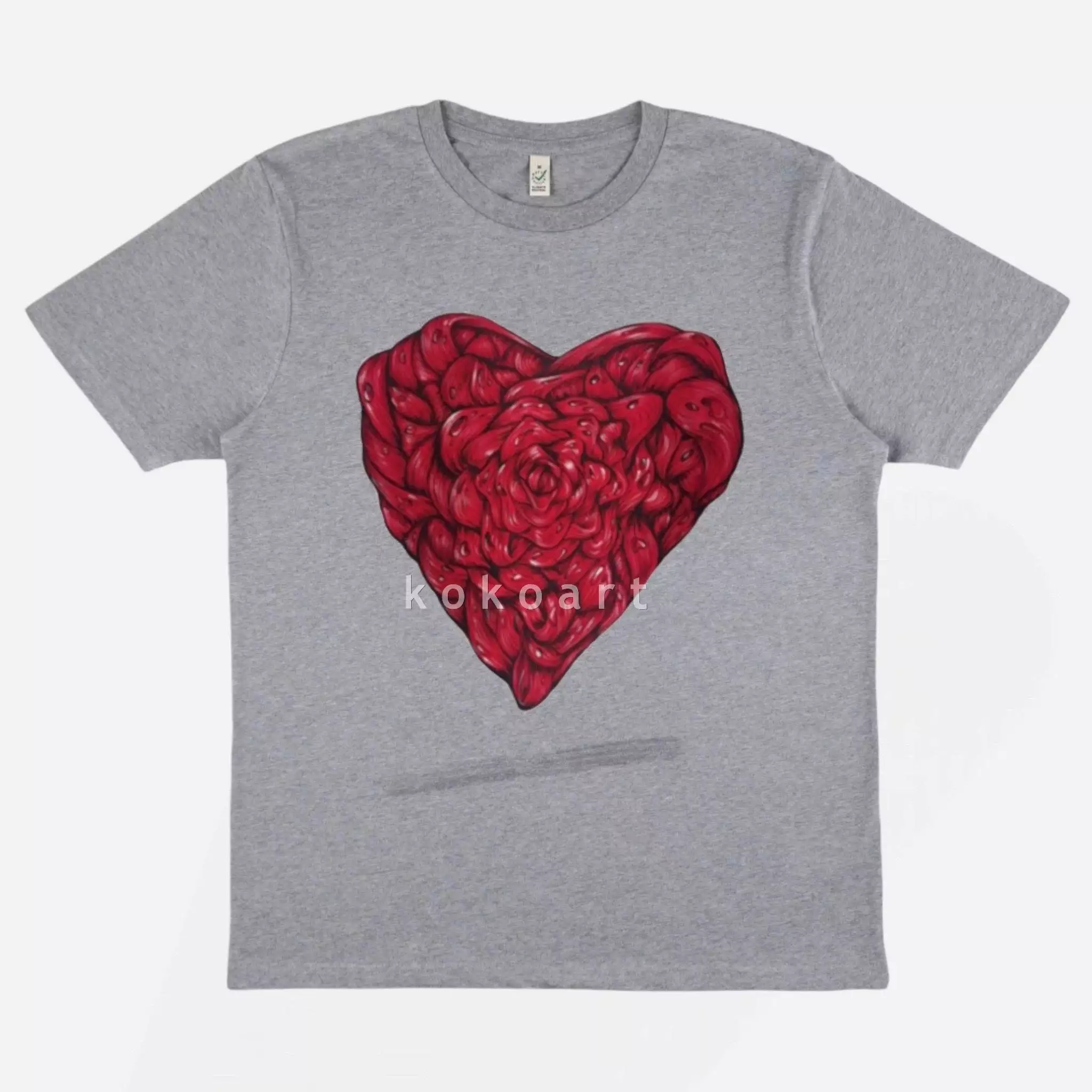 Heart - Hand painted Organic Cotton Clothing