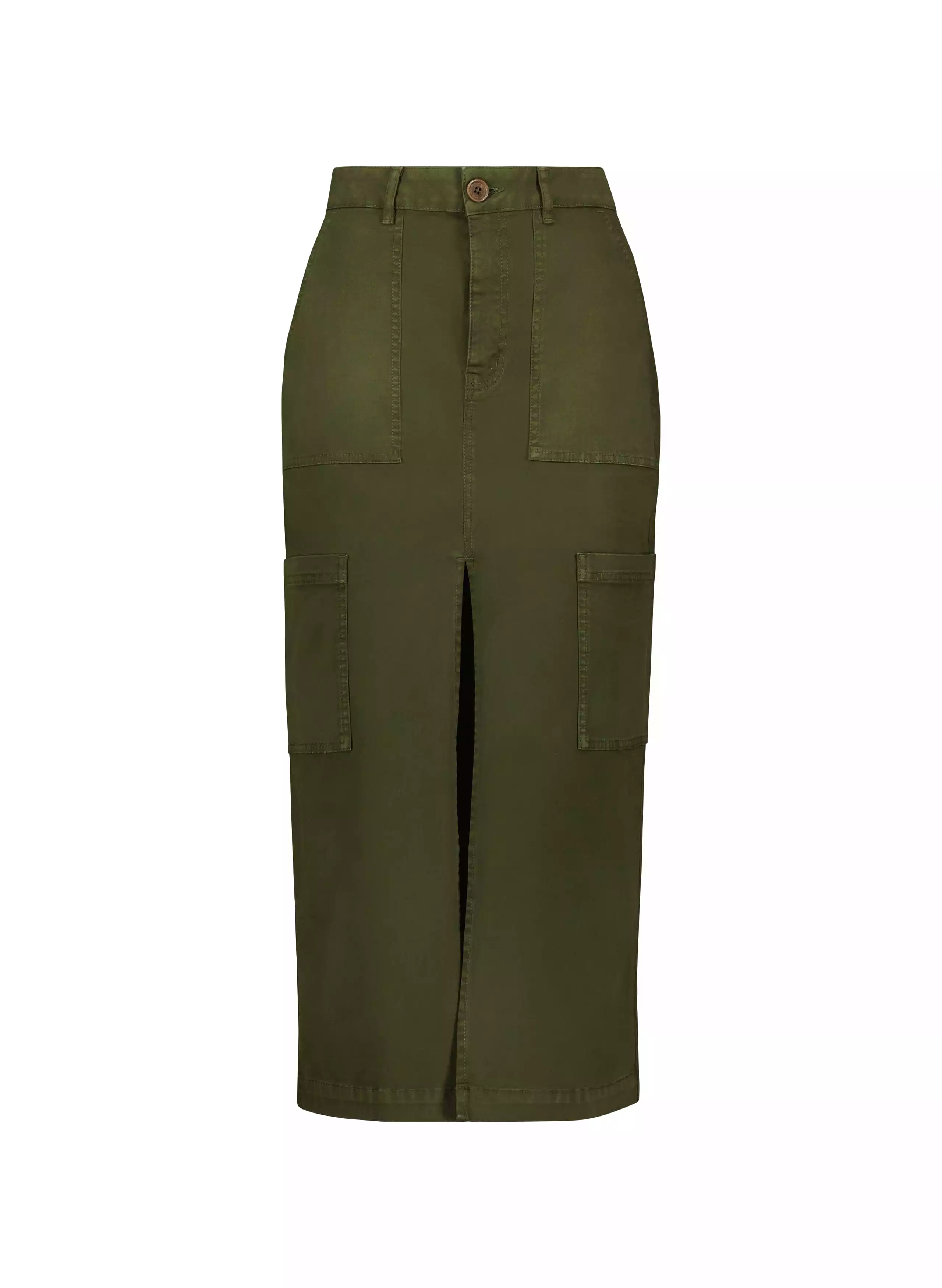 Irma Organic Cotton Skirt | Dark Olive