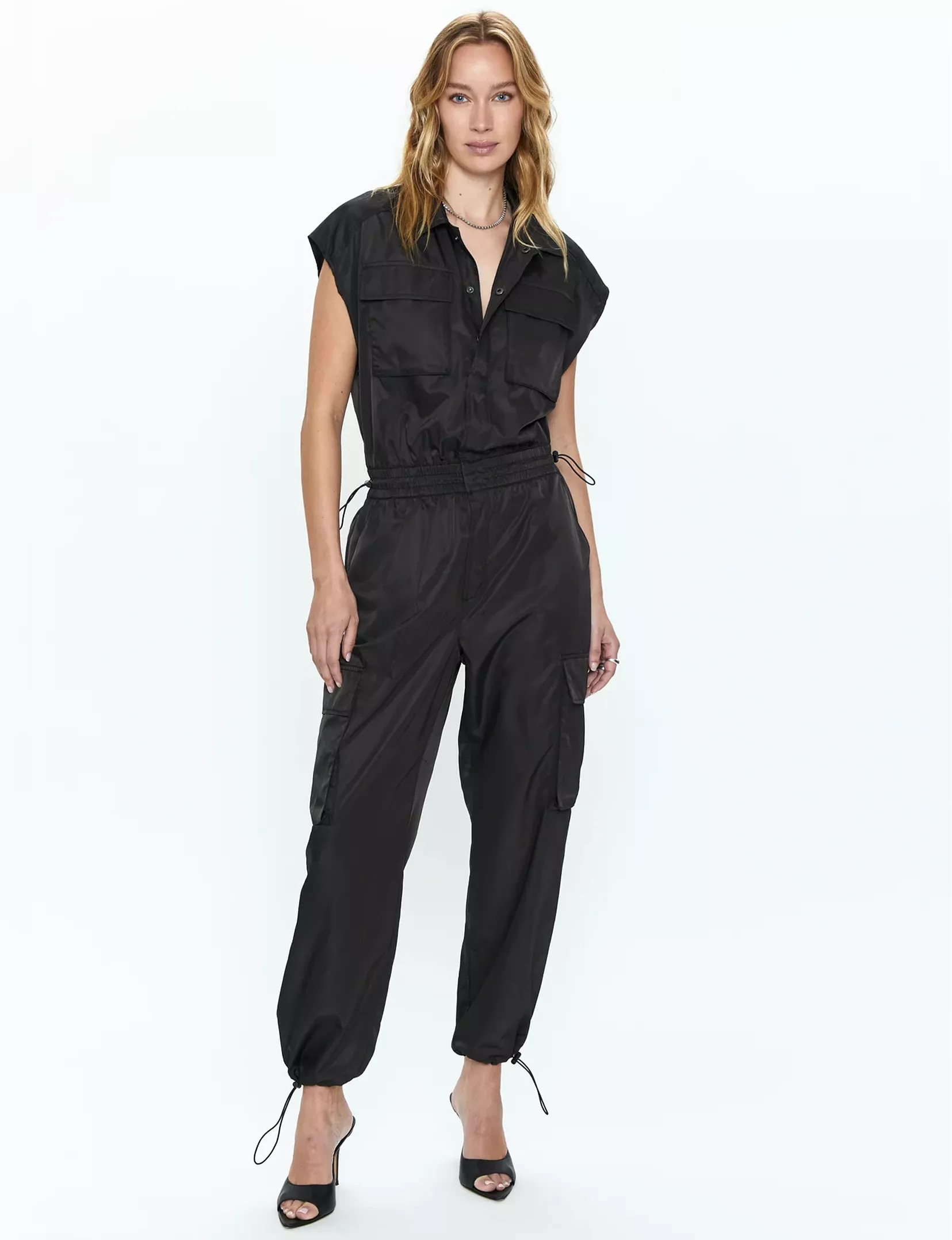 Jade Cargo Jumpsuit, Black