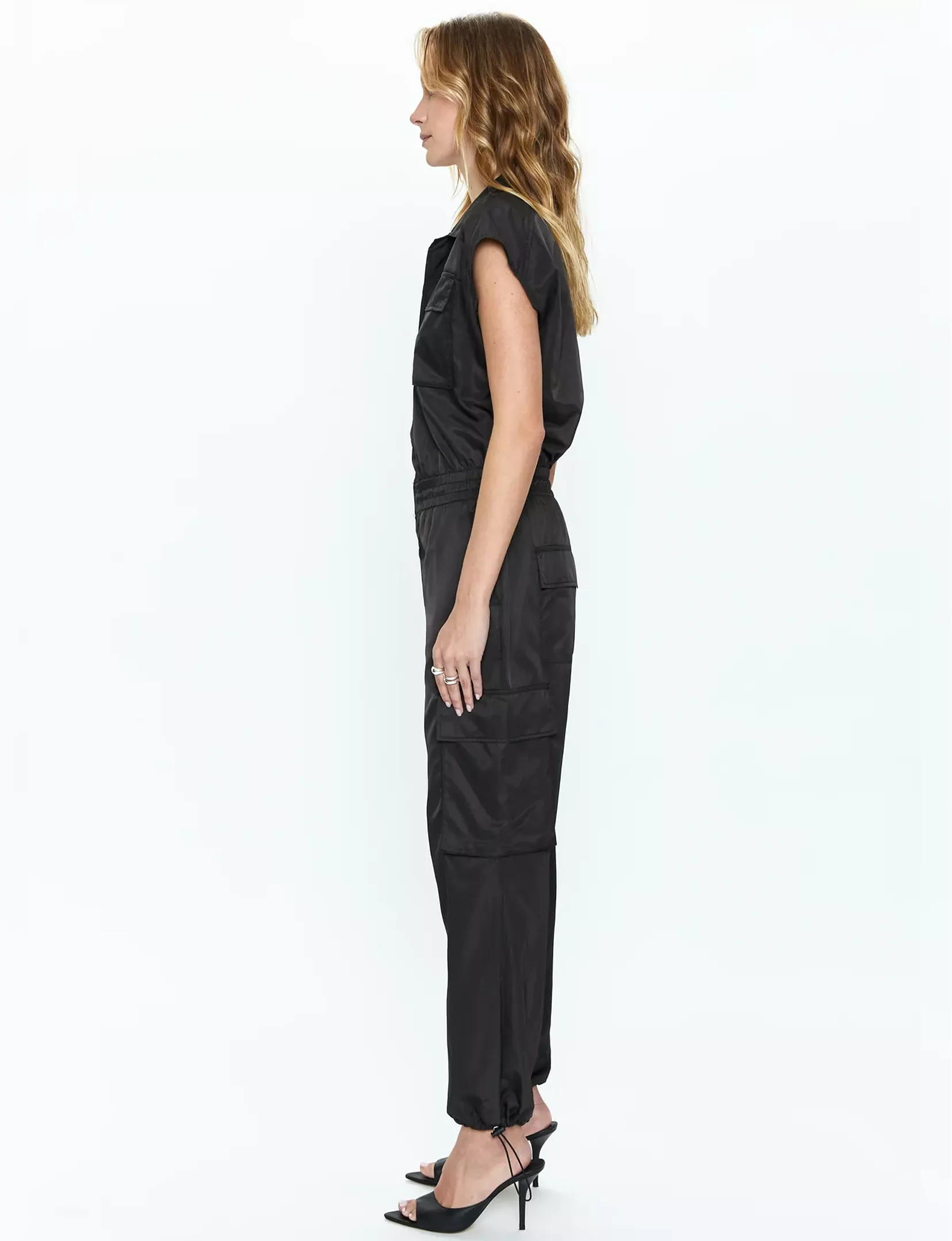 Jade Cargo Jumpsuit, Black