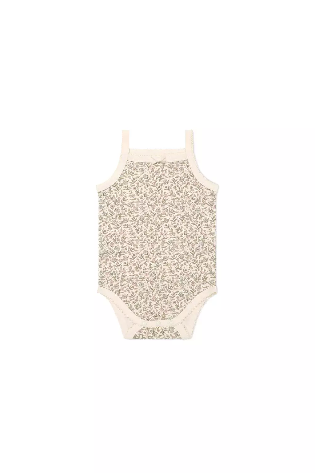 JAMIE KAY Organic Cotton Bridget Singlet Bodysuit - Ariella Eggnog