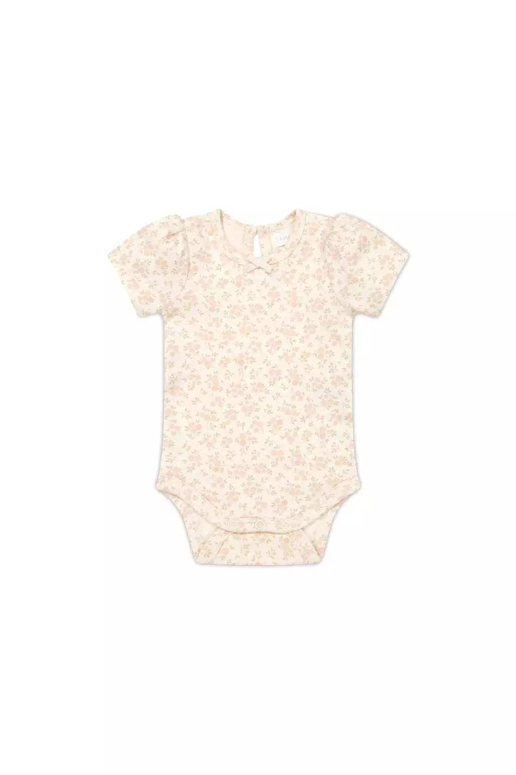 JAMIE KAY Organic Cotton Cap Sleeve Bodysuit - Rosalie Floral Mauve