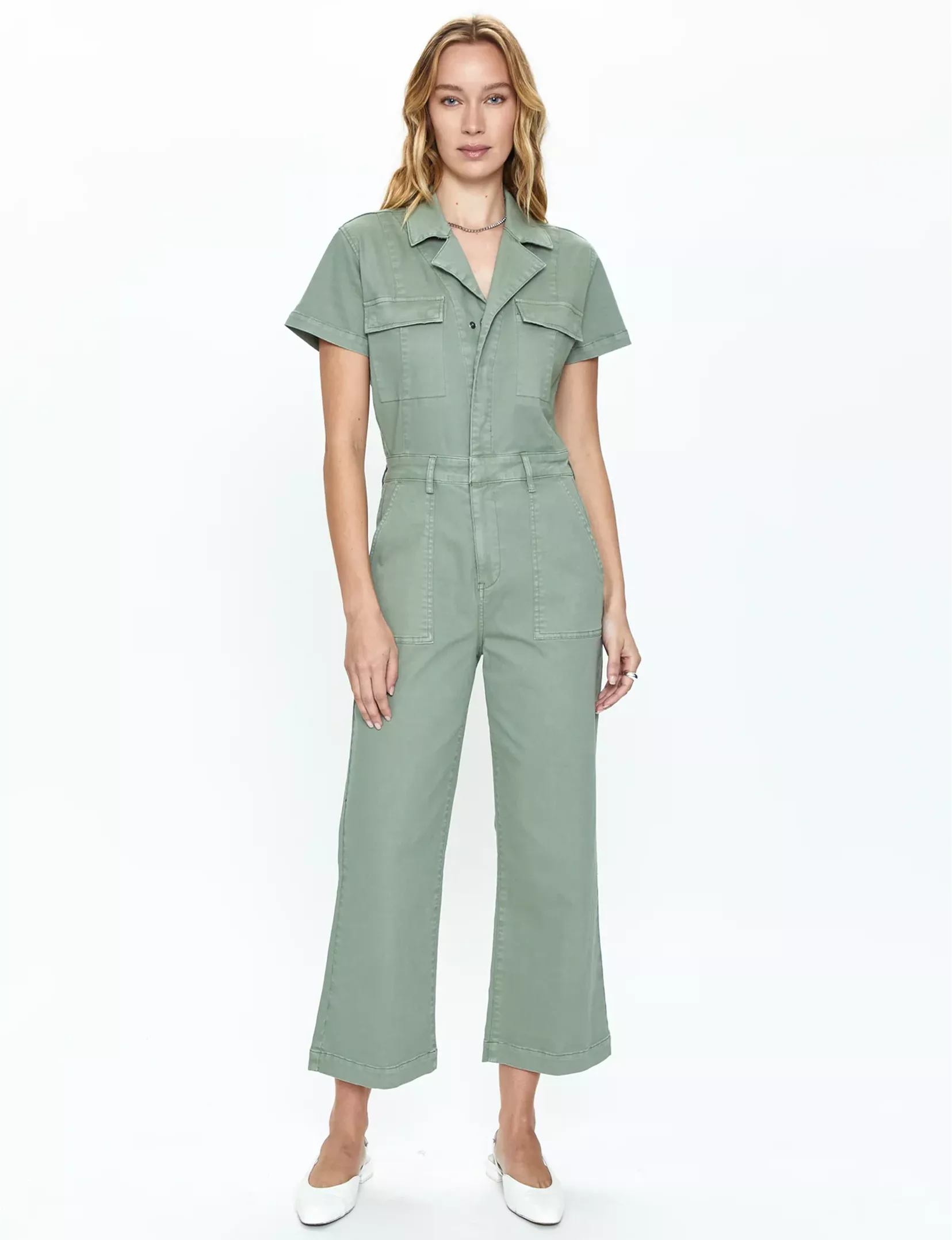 Makenna Wide Leg Jumpsuit, Calvary Olive