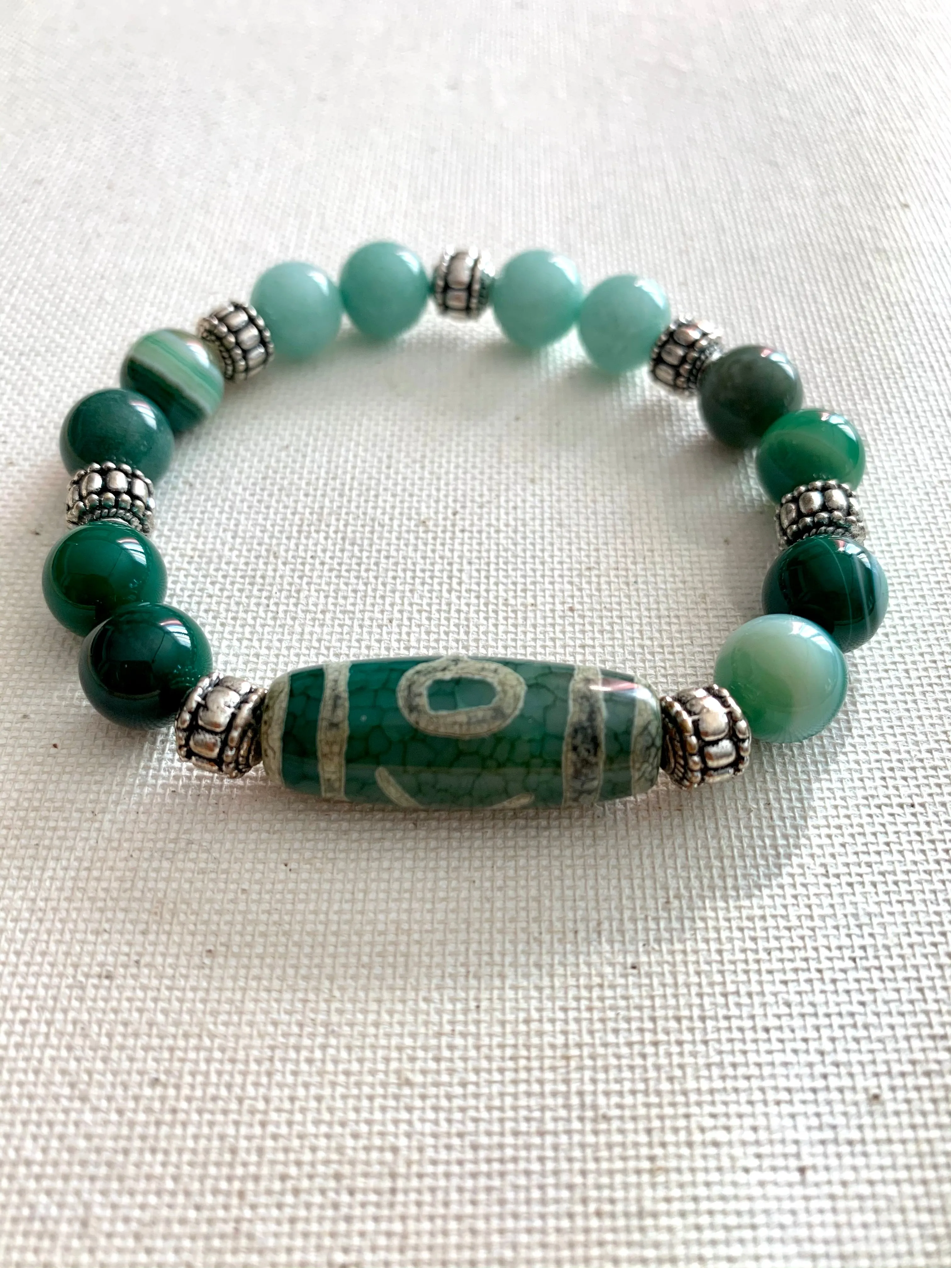 Men’s Sea Agate Stone Bracelet