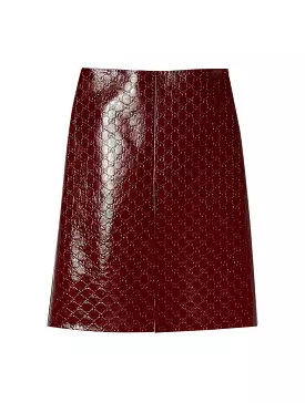 MIDI SKIRT WITH EMBOSSED GG MOTIF