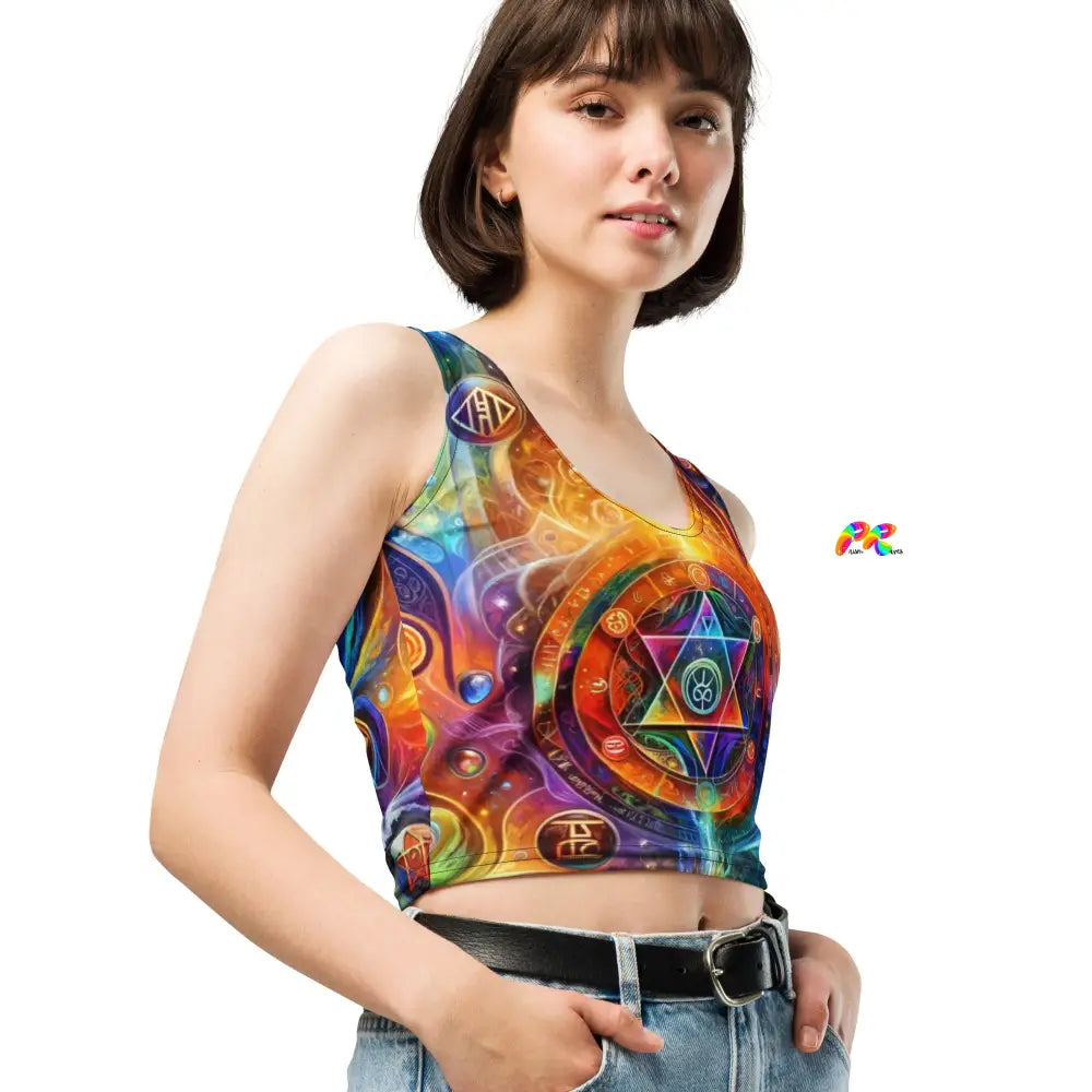 Mystical Spectrum Rave Crop Top