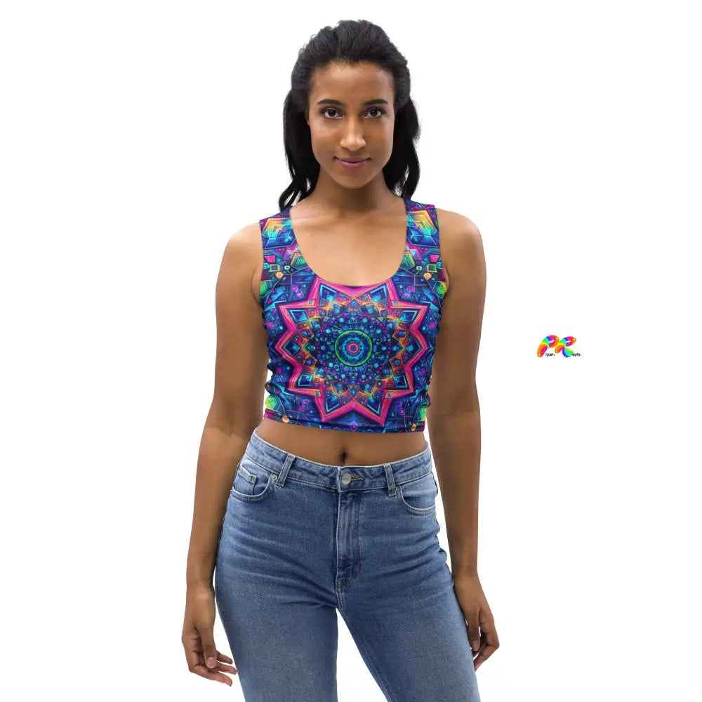 Neon Mandala Crop Top