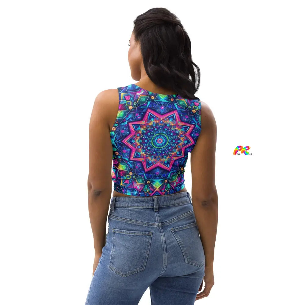 Neon Mandala Crop Top