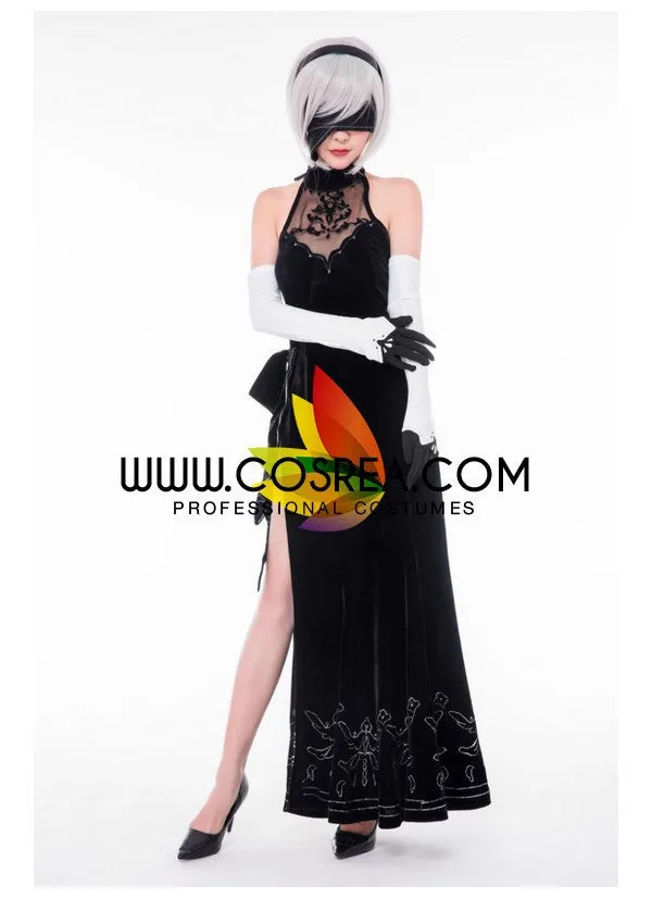 NieR Automata 2B Evening Dress Cosplay Costume