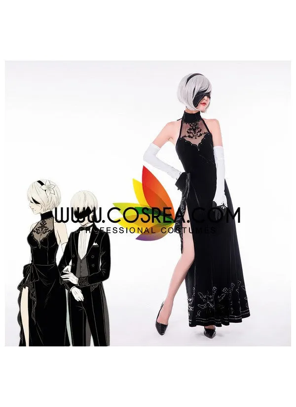 NieR Automata 2B Evening Dress Cosplay Costume