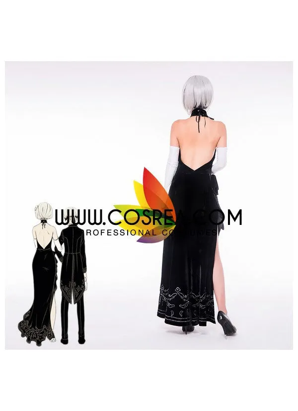 NieR Automata 2B Evening Dress Cosplay Costume