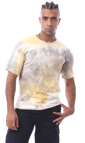 O172002 Short Sleeve Yellow & Grey T-Shirt