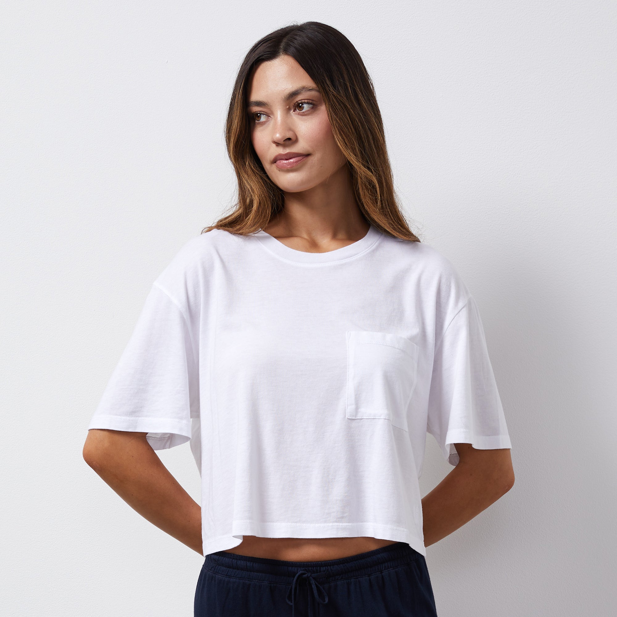 Organic Jersey Crop Pocket Tee