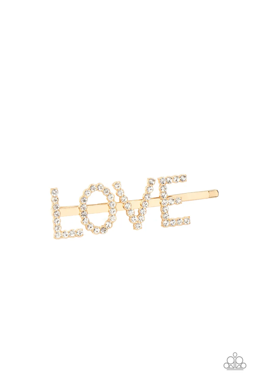 Paparazzi Accessories - All You Need Is Love - Gold Hair Clips