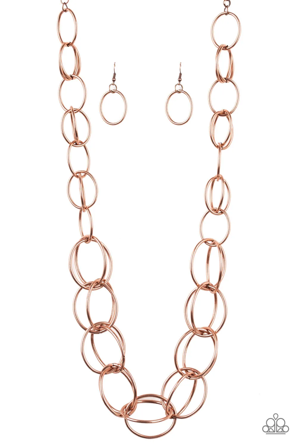 Paparazzi Accessories - Elegantly Ensnared - Copper Necklace