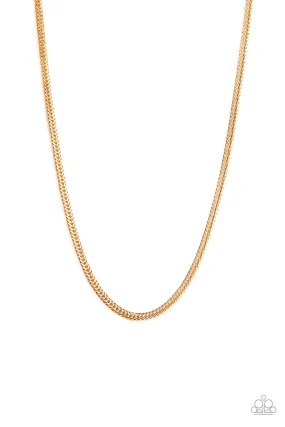 Paparazzi Killer Crossover - Gold Men’s Necklace