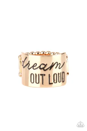 Paparrazzi Accessories - Dream Louder - Gold Ring