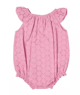 Pink Eyelet Romper