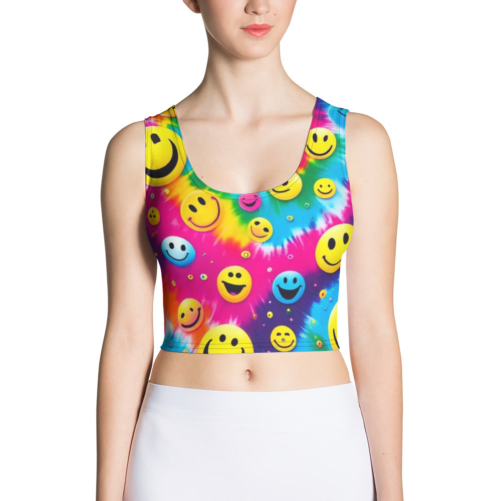 PLUR Smiles Rave Crop Top