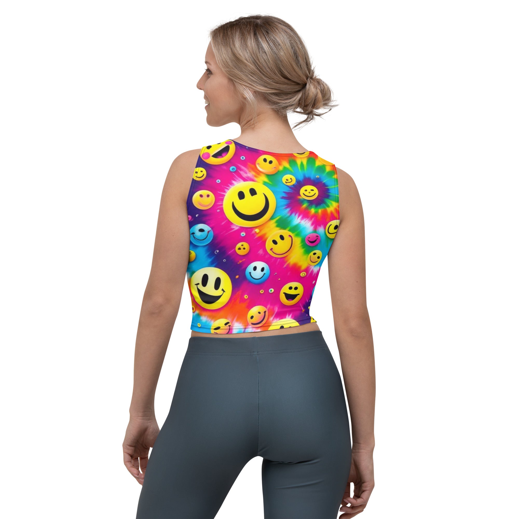 PLUR Smiles Rave Crop Top