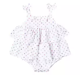 Polka Dot Ruffle Romper