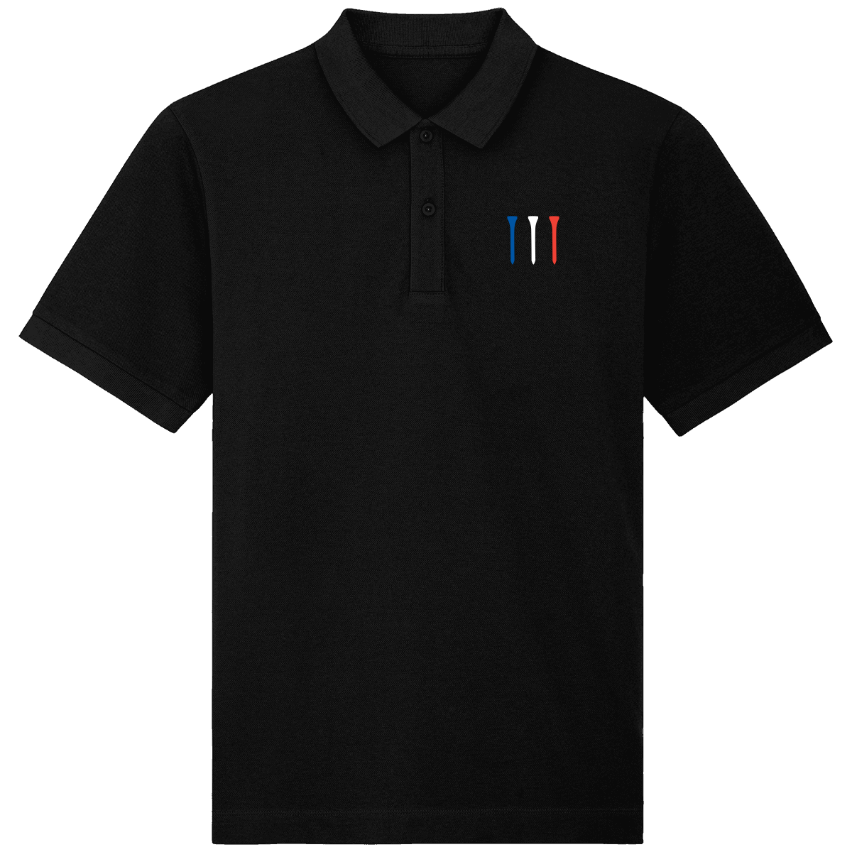 Polo en coton Bio brodé TEES BLEU BLANC ROUGE