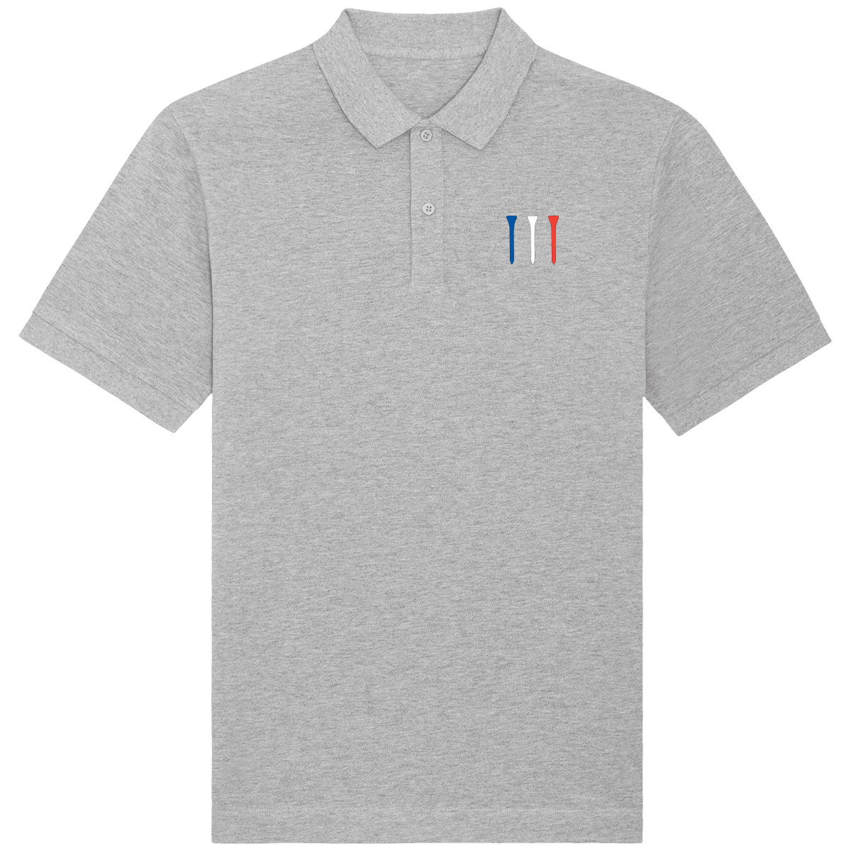 Polo en coton Bio brodé TEES BLEU BLANC ROUGE