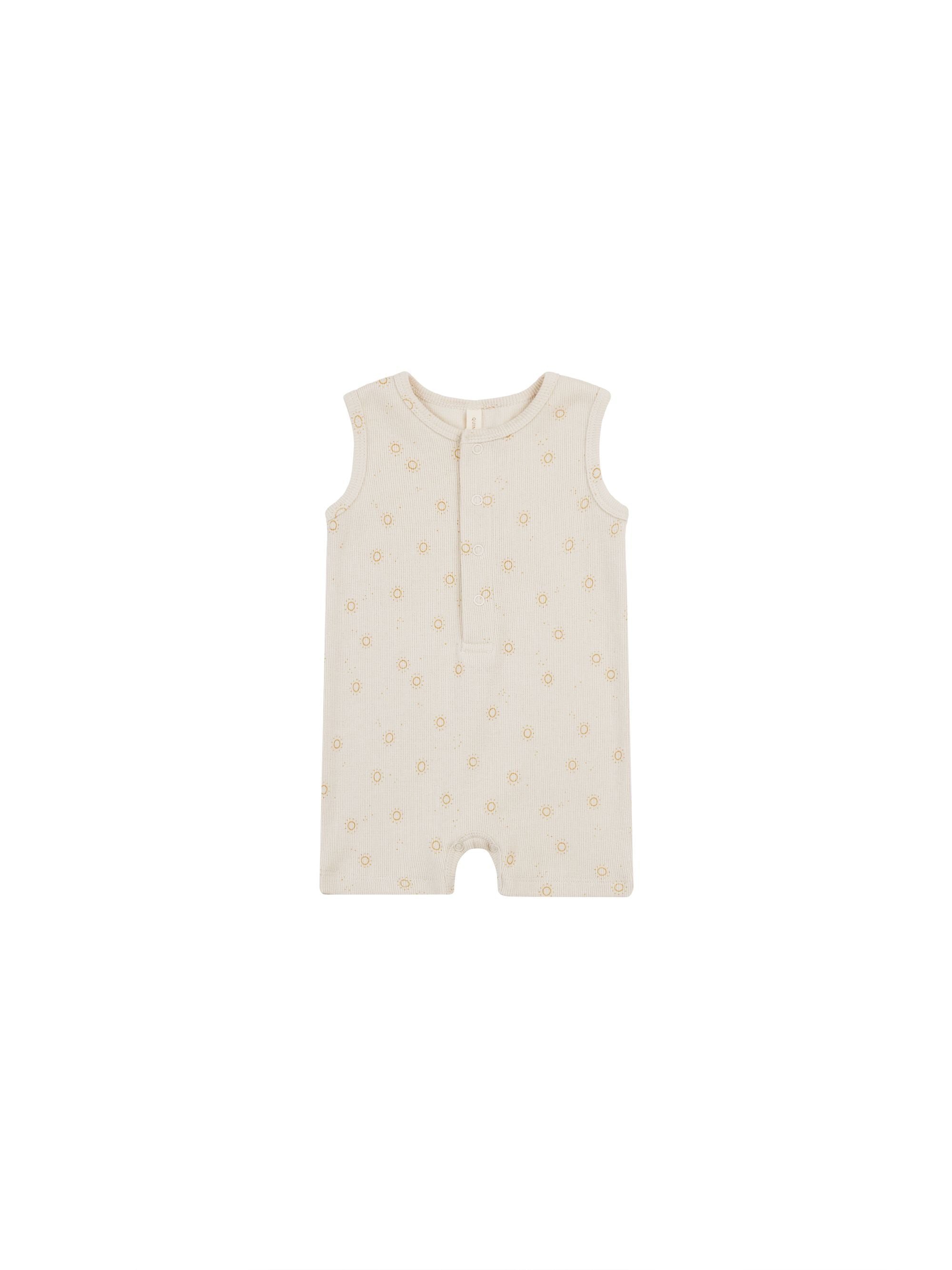 Quincy Mae - Natural Suns Henley Romper